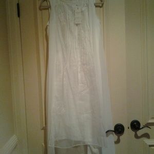 WHITE LONG DRESS SMALL NWT